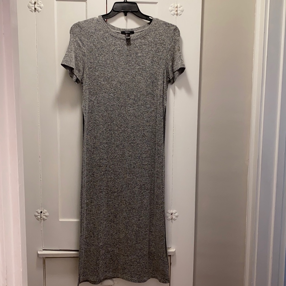 Grey dress with splits up the sides